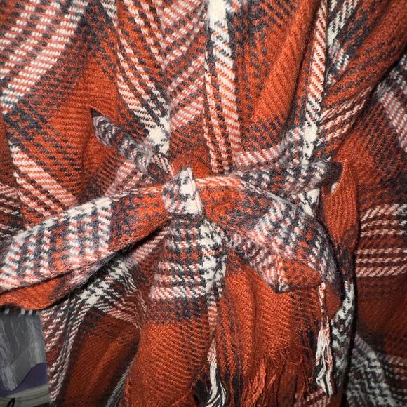 David and young women’s Rust plaid belted ruanna - Picture 5 of 8